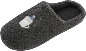 House Slippers for Men Cute Memory Foam House Slippers Furry Bedroom Slippers Anti-Slip Sole for Indoor Outdoor