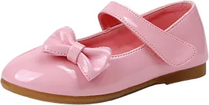 IWIHMIV Girls Shoes Girls Dress Shoes Girls Toddler Little Ballet Shoes Flower Girls Mary Jane Flat Dress Shoes Party Wedding