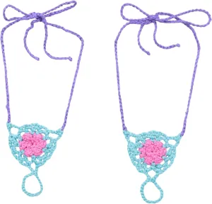 Jefferies Socks Big Girls' Color Pop Crochet Barefoot Sandal
