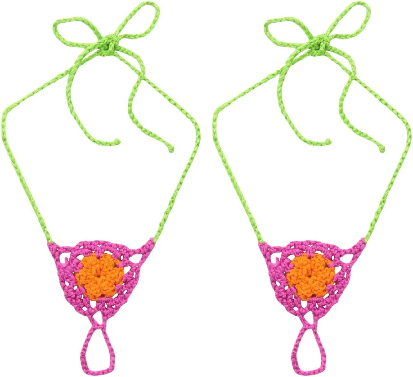 Jefferies Socks Big Girls' Color Pop Crochet Barefoot Sandal