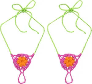 Jefferies Socks Big Girls' Color Pop Crochet Barefoot Sandal