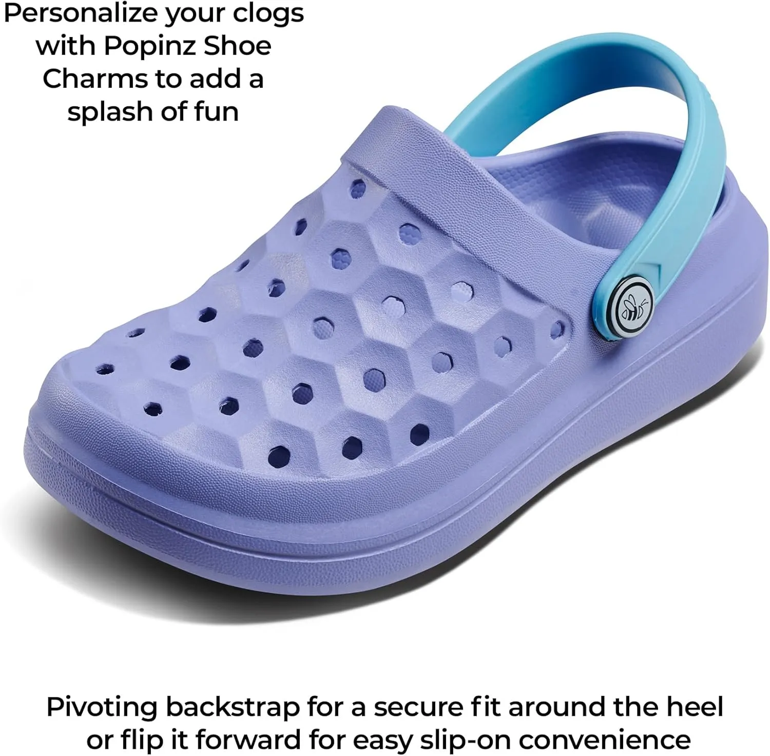 Joybees Varsity Clogs for Girls and Boys, Water Shoes for Kids, Water Resistant Beach Pool Slip On