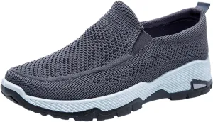 Men Slip on Walking Shoes Comfortable Memory Foam Breathable Fashion Sneakers Non Slip Indoor Outdoor Training Gym Shoes Wide Width