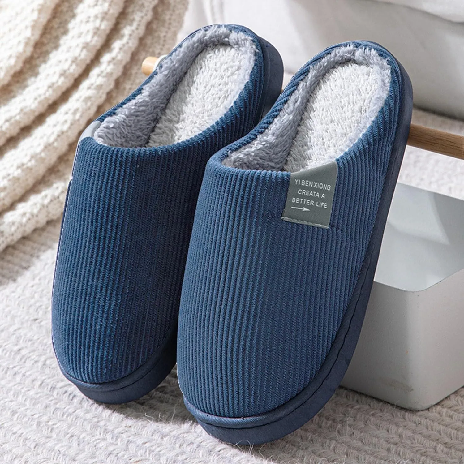 Mens For Men House Warm Slip Soft Plush Flop Slippers Flip On Shoes Slippers Men's Slipper Mens House Slippers Size 9 Leather