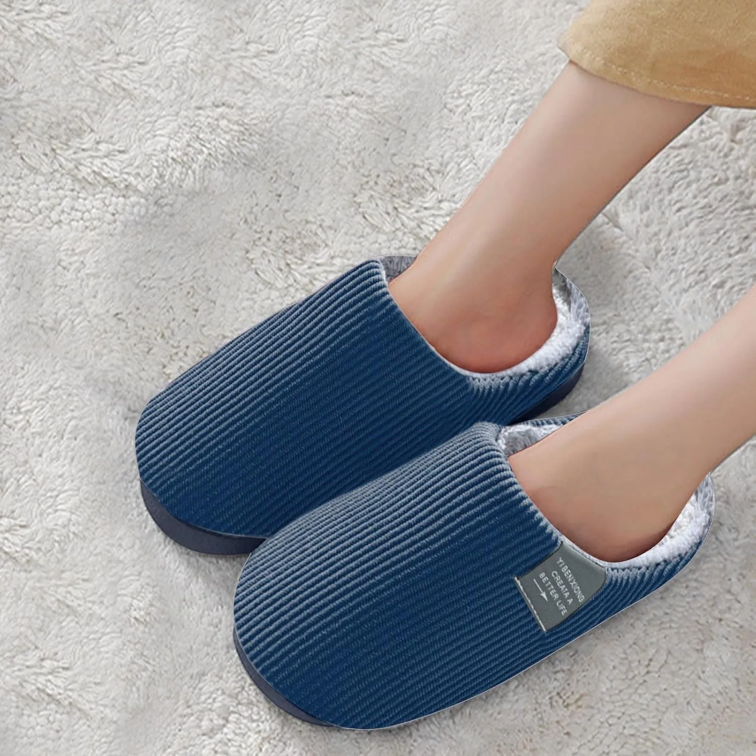 Mens For Men House Warm Slip Soft Plush Flop Slippers Flip On Shoes Slippers Men's Slipper Mens House Slippers Size 9 Leather