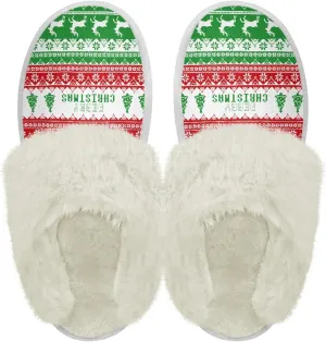 Micoklinlin Women's Slippers Cute Plush Fuzzy Lined House Shoes for Men Comfy Flannel Bedroom Slippers for Autumn Winter