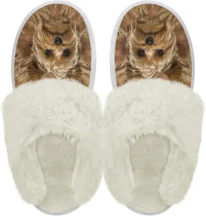 Micoklinlin Women's Slippers Cute Plush Fuzzy Lined House Shoes for Men Comfy Flannel Bedroom Slippers for Autumn Winter
