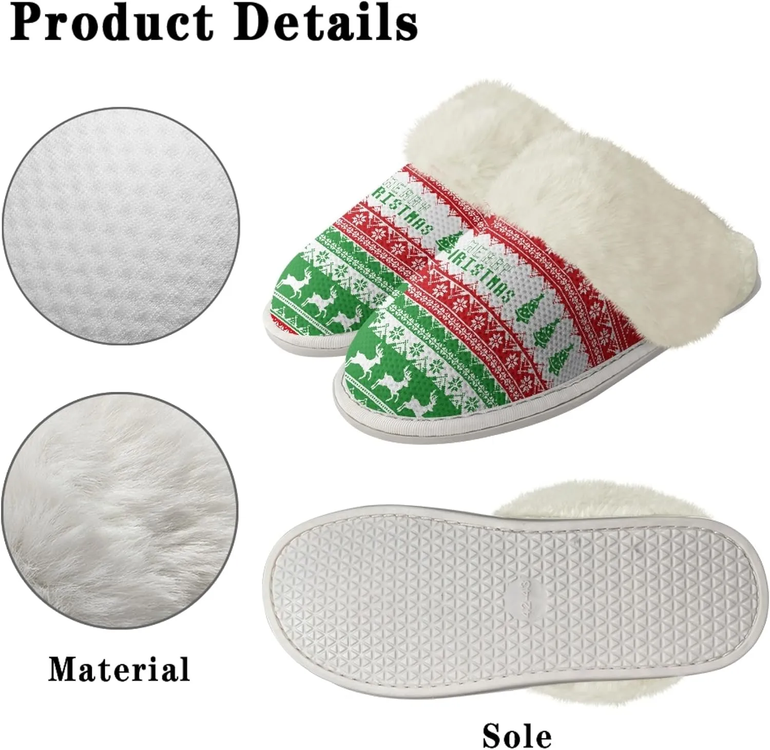 Micoklinlin Women's Slippers Cute Plush Fuzzy Lined House Shoes for Men Comfy Flannel Bedroom Slippers for Autumn Winter