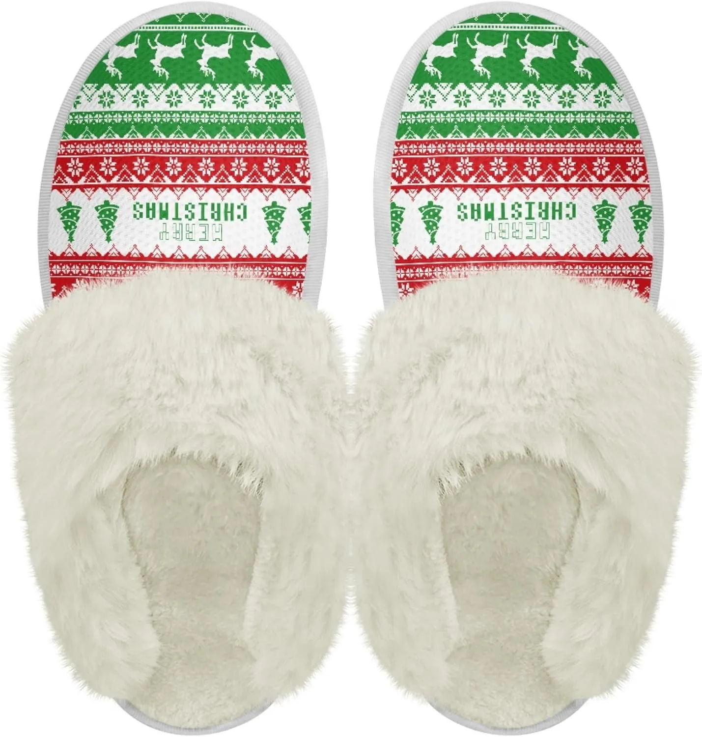 Micoklinlin Women's Slippers Cute Plush Fuzzy Lined House Shoes for Men Comfy Flannel Bedroom Slippers for Autumn Winter