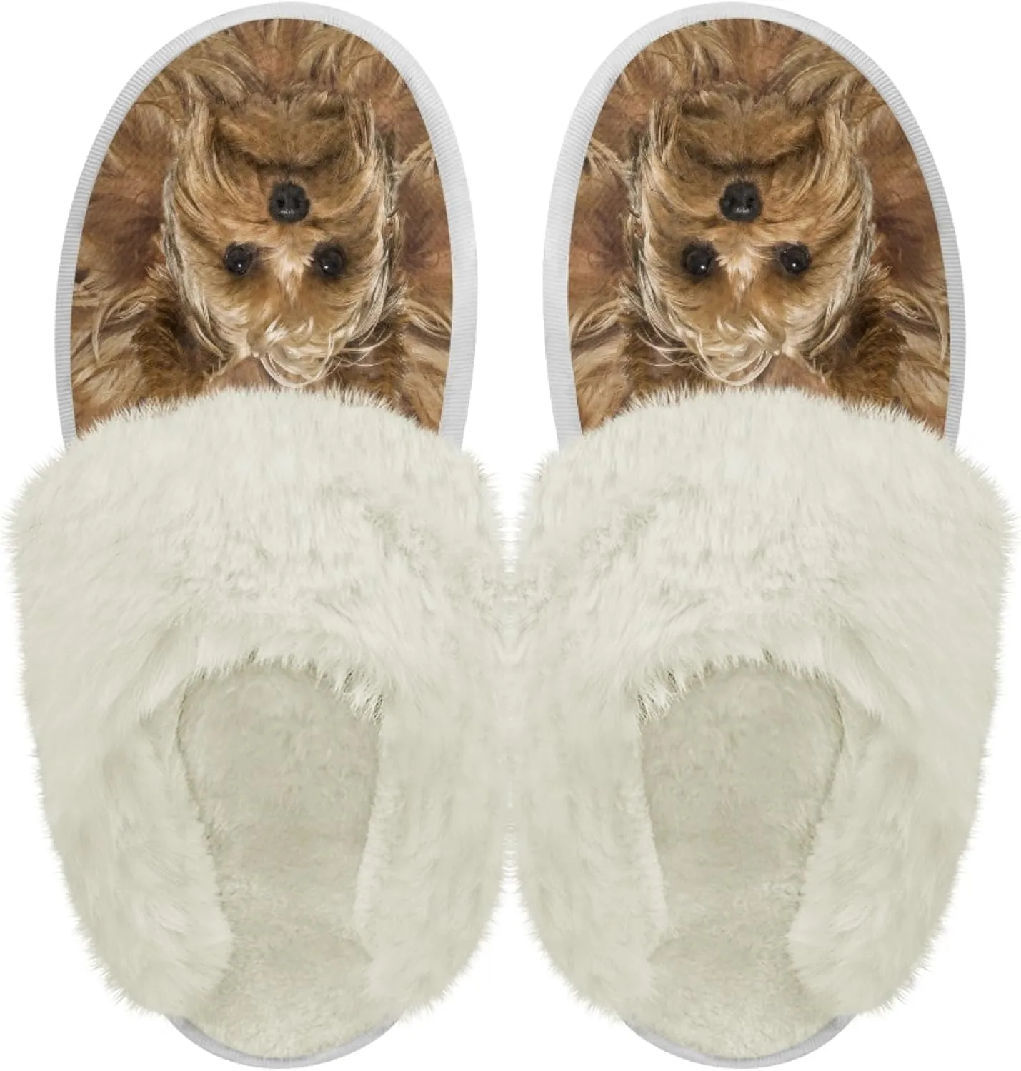 Micoklinlin Women's Slippers Cute Plush Fuzzy Lined House Shoes for Men Comfy Flannel Bedroom Slippers for Autumn Winter