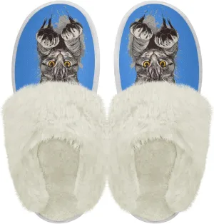 Micoklinlin Women's Slippers Cute Plush Fuzzy Lined House Shoes for Men Comfy Flannel Bedroom Slippers for Autumn Winter