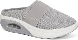 Mmoneyake Mules for Women 2025 Open Back Slip On Shoes Wide Width Clogs Mesh Slippers Air Cushion Orthopedic Diabetic Walking Shoes Backless Breathable Sneakers Closed Toe Slides