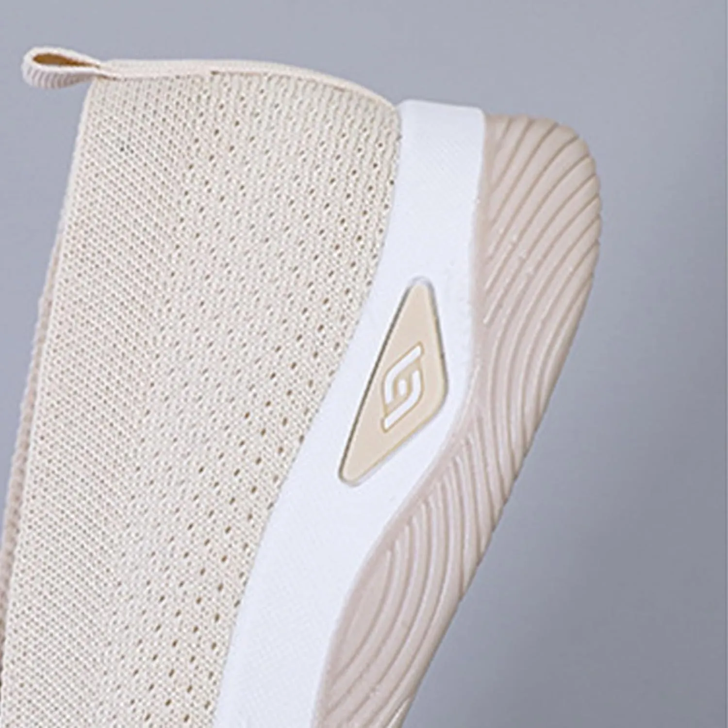 Mmoneyake Women's Woven Orthopedic Breathable Soft Shoes Diabetic Foam Walking Shoes Mesh Knitted Woven Low Top Walking Shoe Slip-On Indoor Outdoor Casual Sneakers