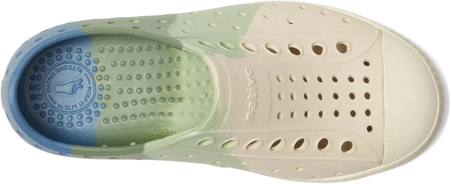 Native Shoes Kids Jefferson Bloom Marble (Little Kid/Big Kid) - Shoes for Kids - Slip-on Construction