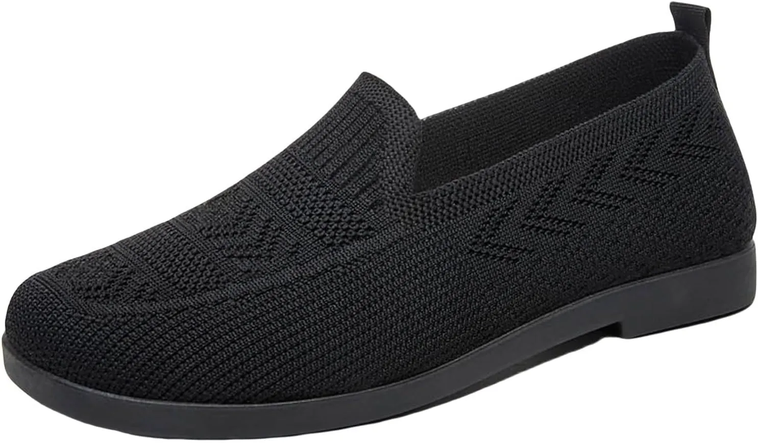 Orthopedic Shoes, Women's Comfortable Breathable Knitted Sneakers Slip-On Sneakers for Women Woven Cut-Out Orthopedic Arch Support Walking Shoes