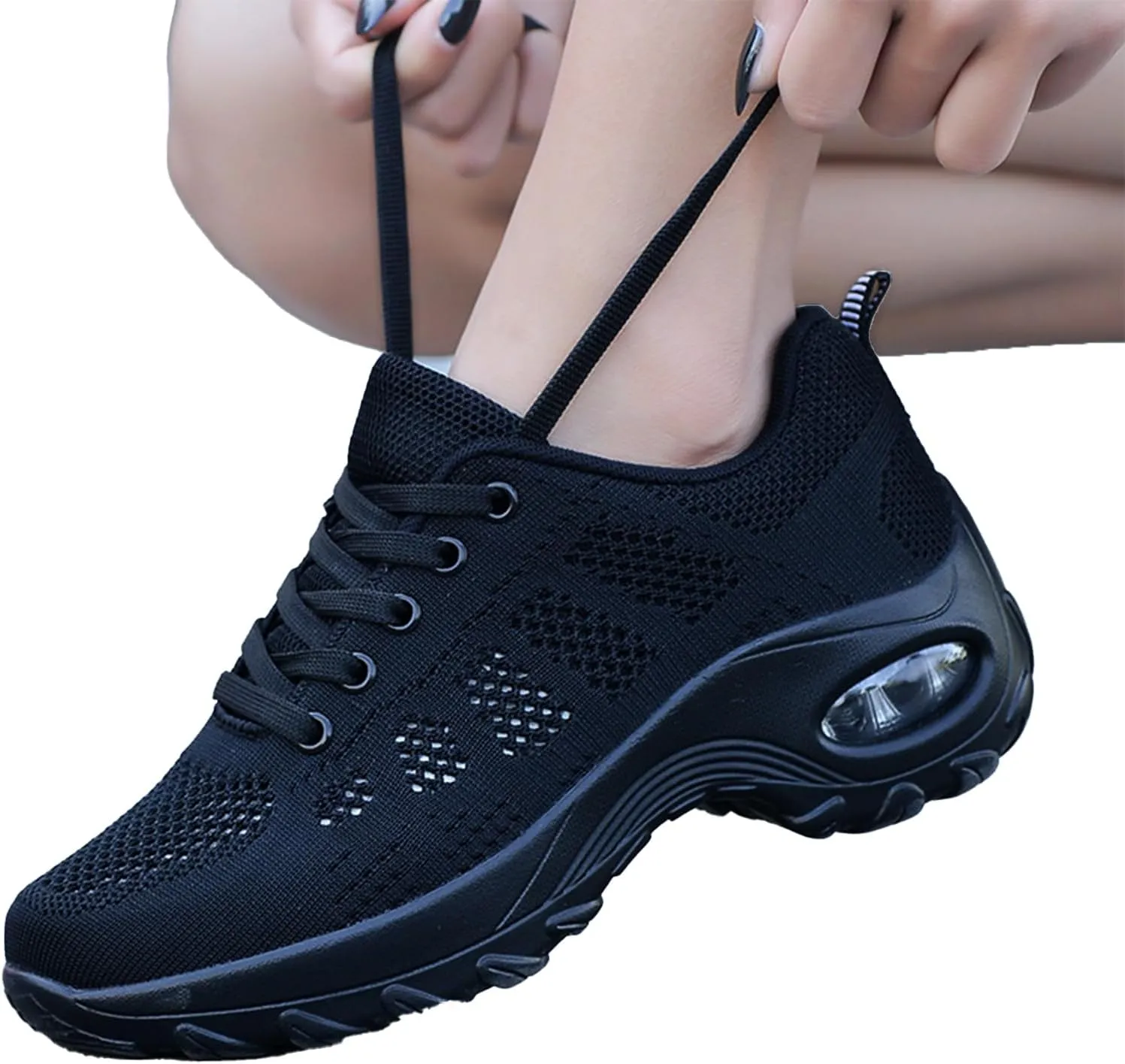Orthopedic Walking Shoes for Women,Chunky Platform Wedge Sneakers for Women Comfort Non-Slip Breathable Slip-On Trail Running Shoes