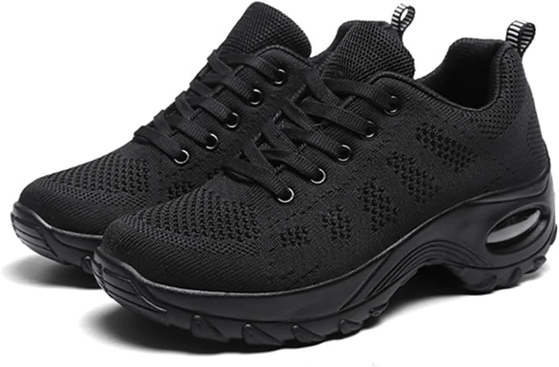 Orthopedic Walking Shoes for Women,Chunky Platform Wedge Sneakers for Women Comfort Non-Slip Breathable Slip-On Trail Running Shoes