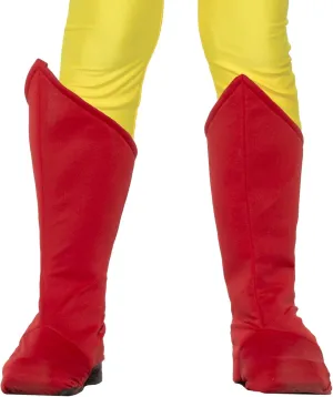 Rubies Child's Forum Super Hero Boot Covers, Red, One Size for Themed Parties and Halloween