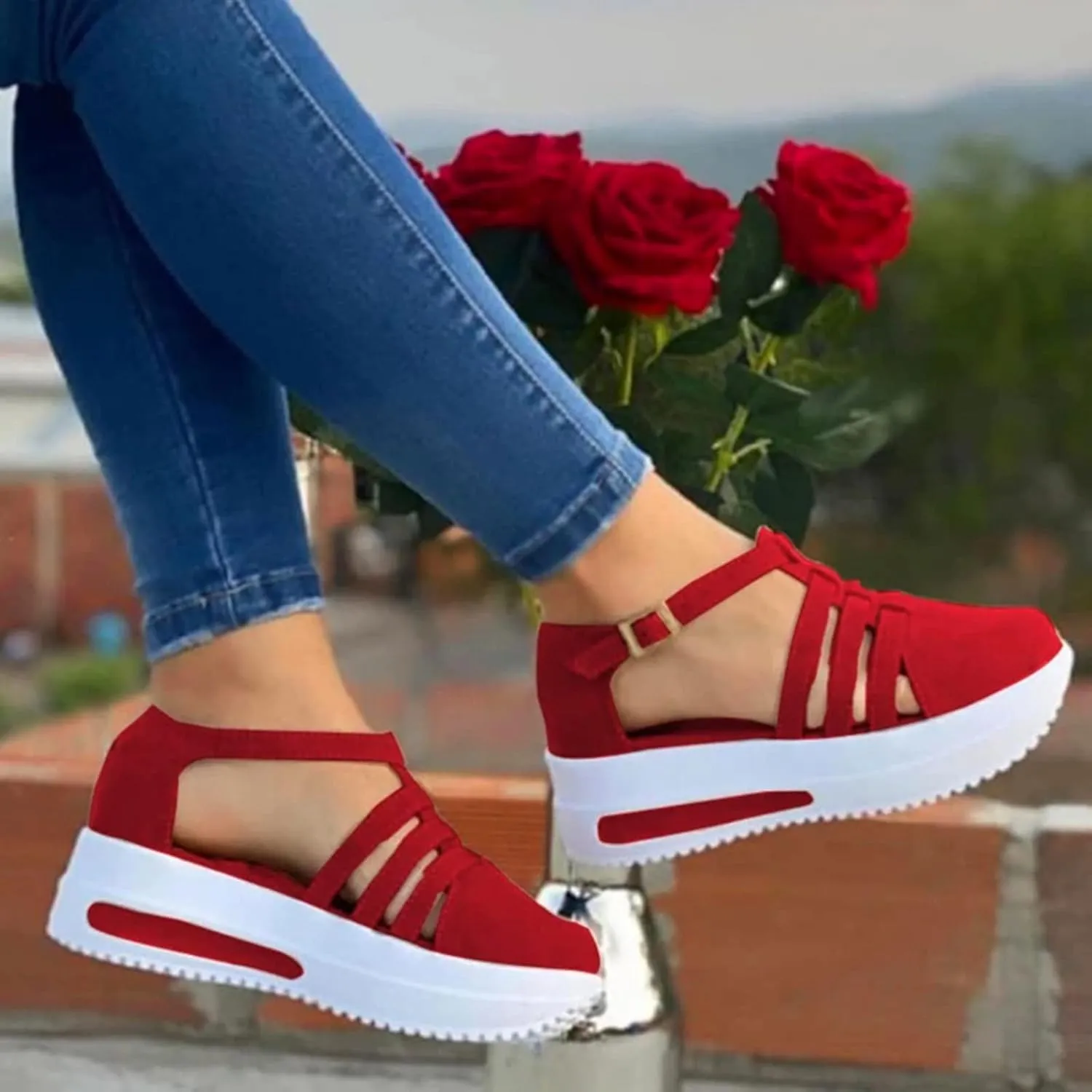 Shoes for Women Sandals, Womens Sandals Causal Peep Toe Platform Sandals Shoes Wedges Ankle Sandals