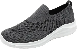 Slip on Walking Shoes for Men Comfort Memory Foam Ultra Lightweight Breathable Fashion Sneakers Non Slip Arch Support Vacation Training Gym Shoes Wide Width