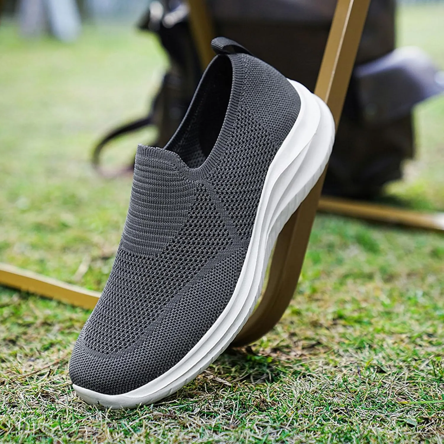Slip on Walking Shoes for Men Comfort Memory Foam Ultra Lightweight Breathable Fashion Sneakers Non Slip Arch Support Vacation Training Gym Shoes Wide Width