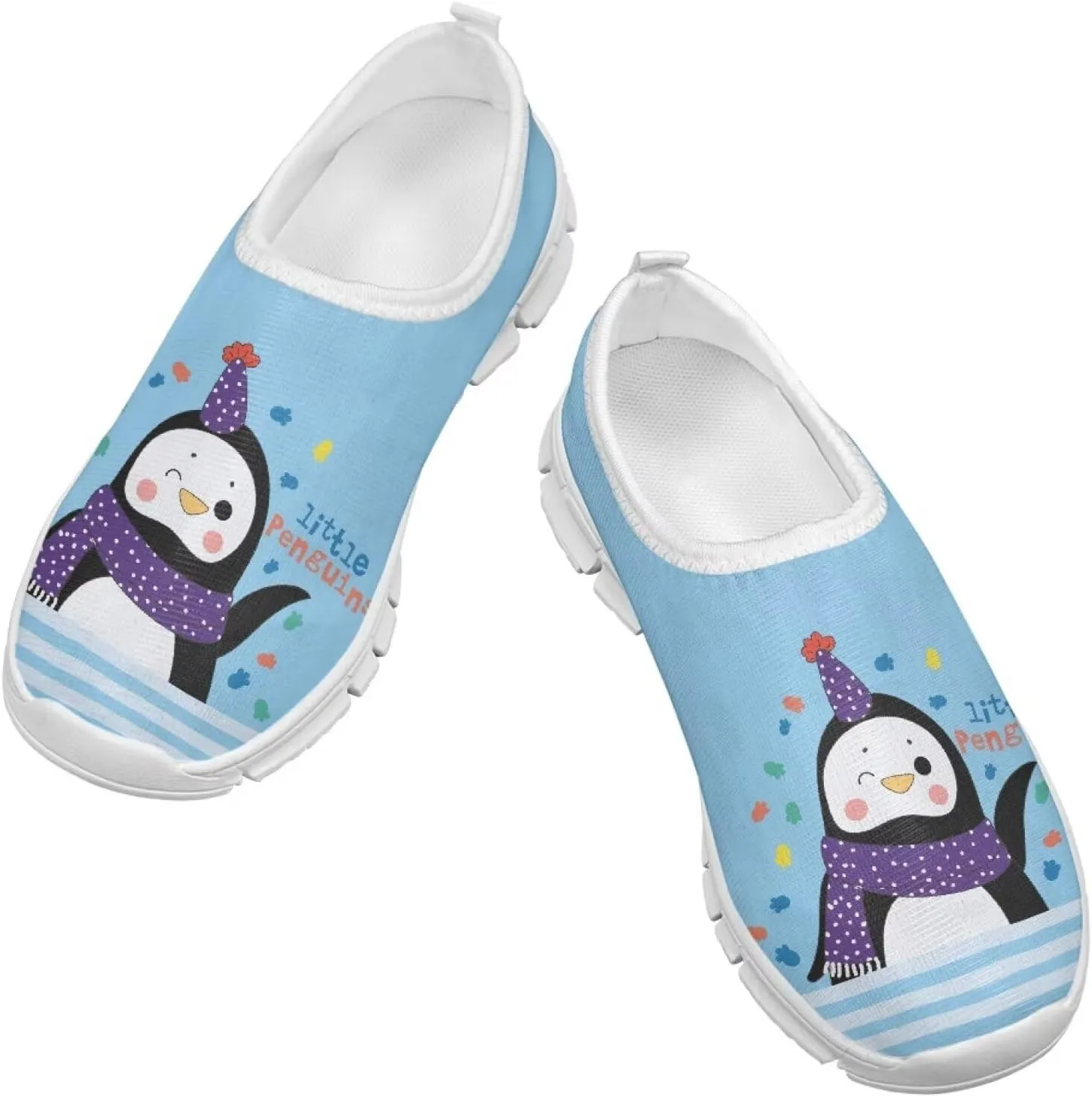 Sneakers for Girls Boys,Kids Stylish Slip On Flats Skateboard Shoes Lightweight Non-Slip White Sole Shoes