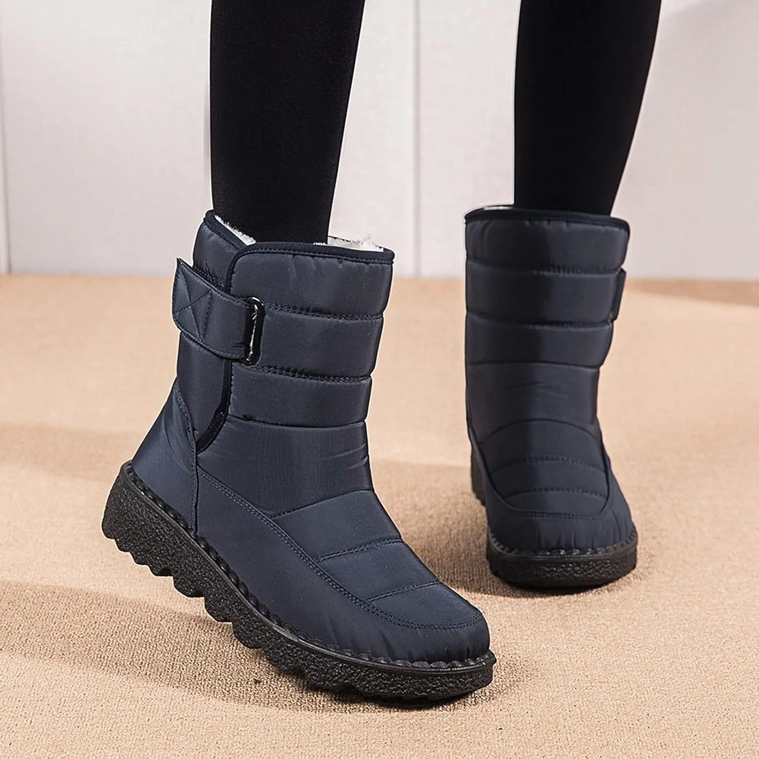 Snow Boots for Women Platform Boots Padded Waterproof Shoes Warm Boots Short Boots Cotton Shoes Plush Snow Boots