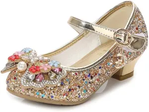 Stunner Girls Dress Shoes Heel Mary Jane Pumps Wedding Party Princess Shoes