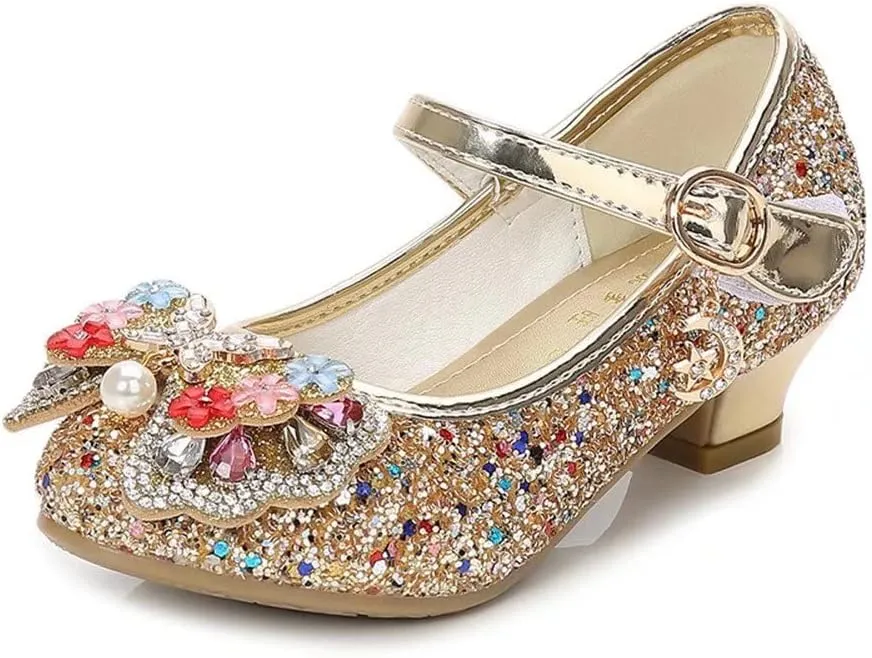 Stunner Girls Dress Shoes Heel Mary Jane Pumps Wedding Party Princess Shoes