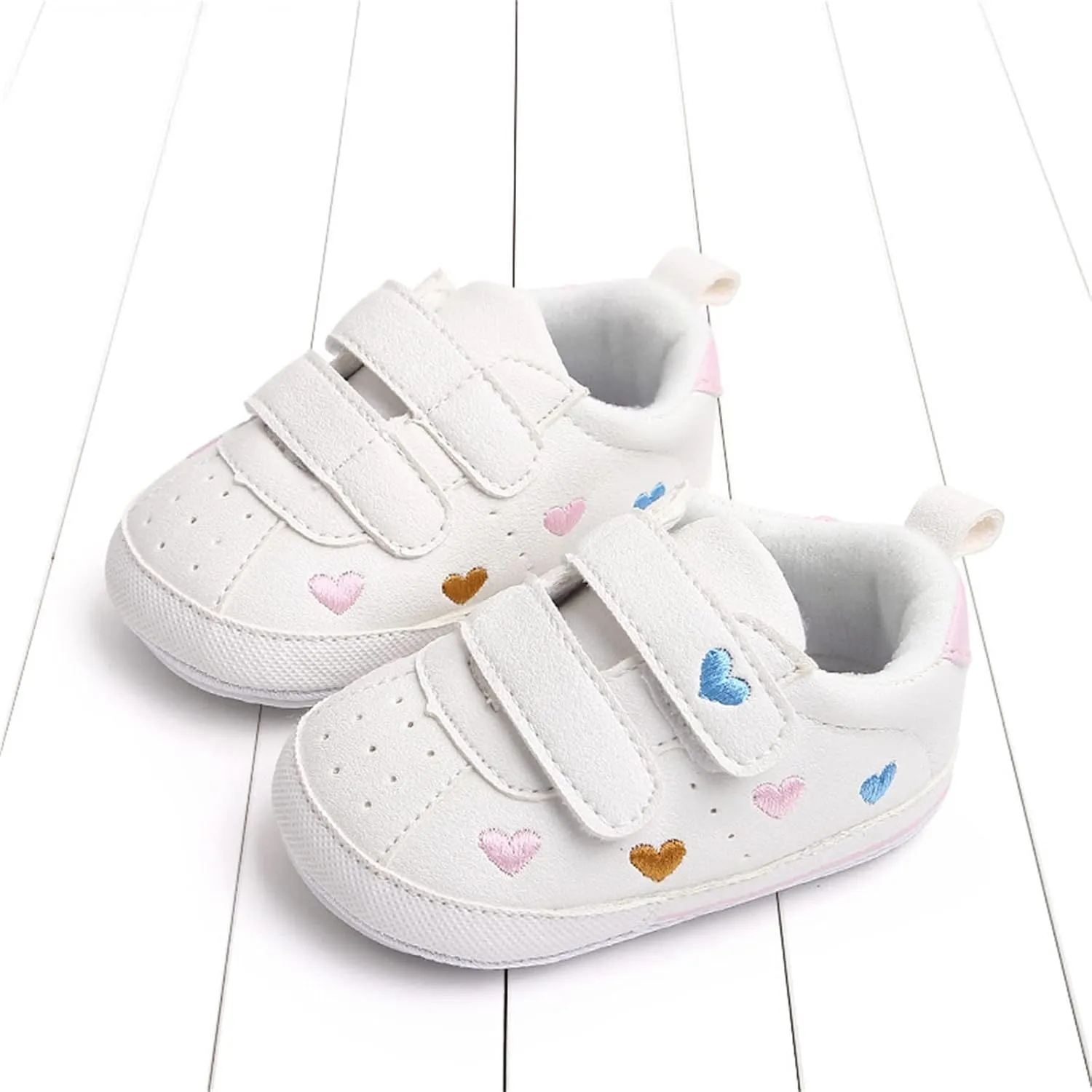 Toddler Boys Girls Flat Bottom Sports Shoes Lightweight Comfortable Double Strap Casual Sneakers for Indoor Outdoor