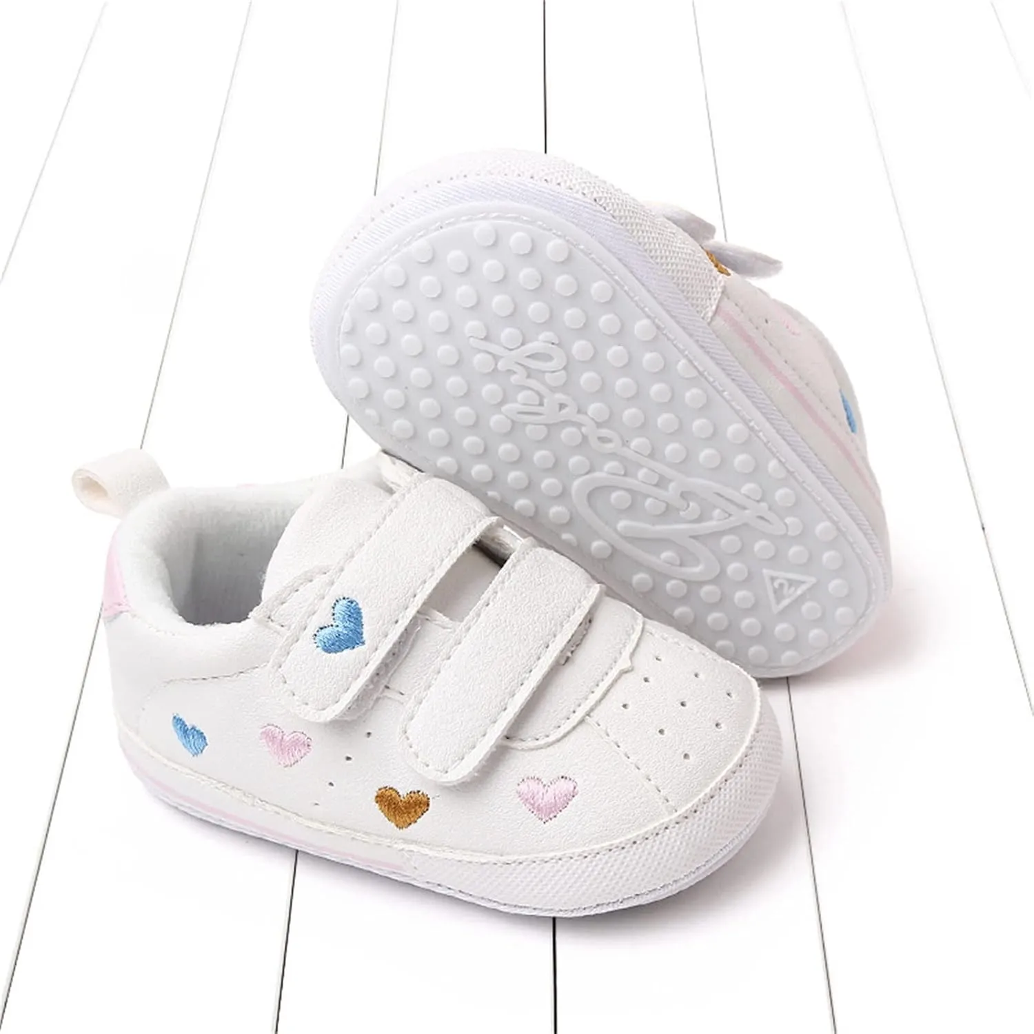 Toddler Boys Girls Flat Bottom Sports Shoes Lightweight Comfortable Double Strap Casual Sneakers for Indoor Outdoor