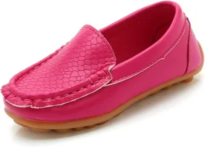 Toddler Little Kid Boys Girls Comfort Slip On Loafers Dress Flat Shoes aterproof Leather Cool Sport Casual Dress Shoes