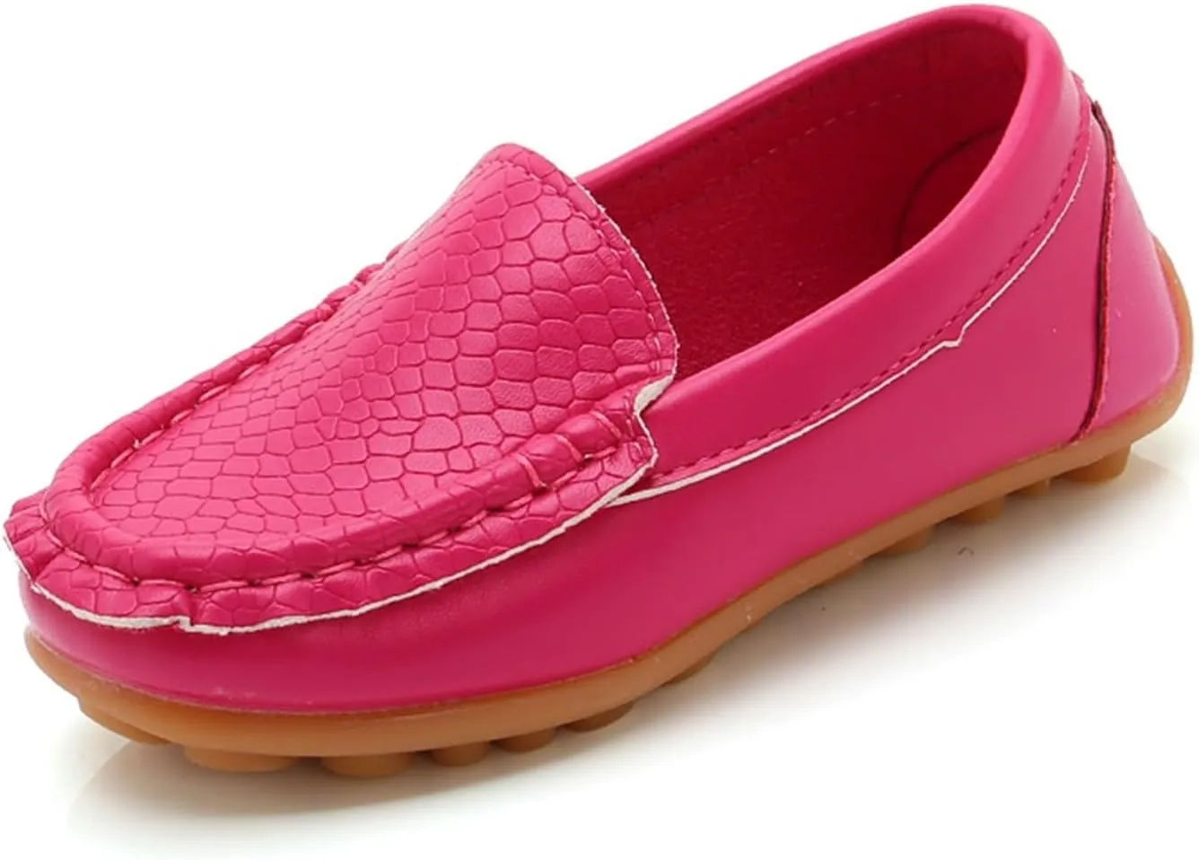 Toddler Little Kid Boys Girls Comfort Slip On Loafers Dress Flat Shoes aterproof Leather Cool Sport Casual Dress Shoes
