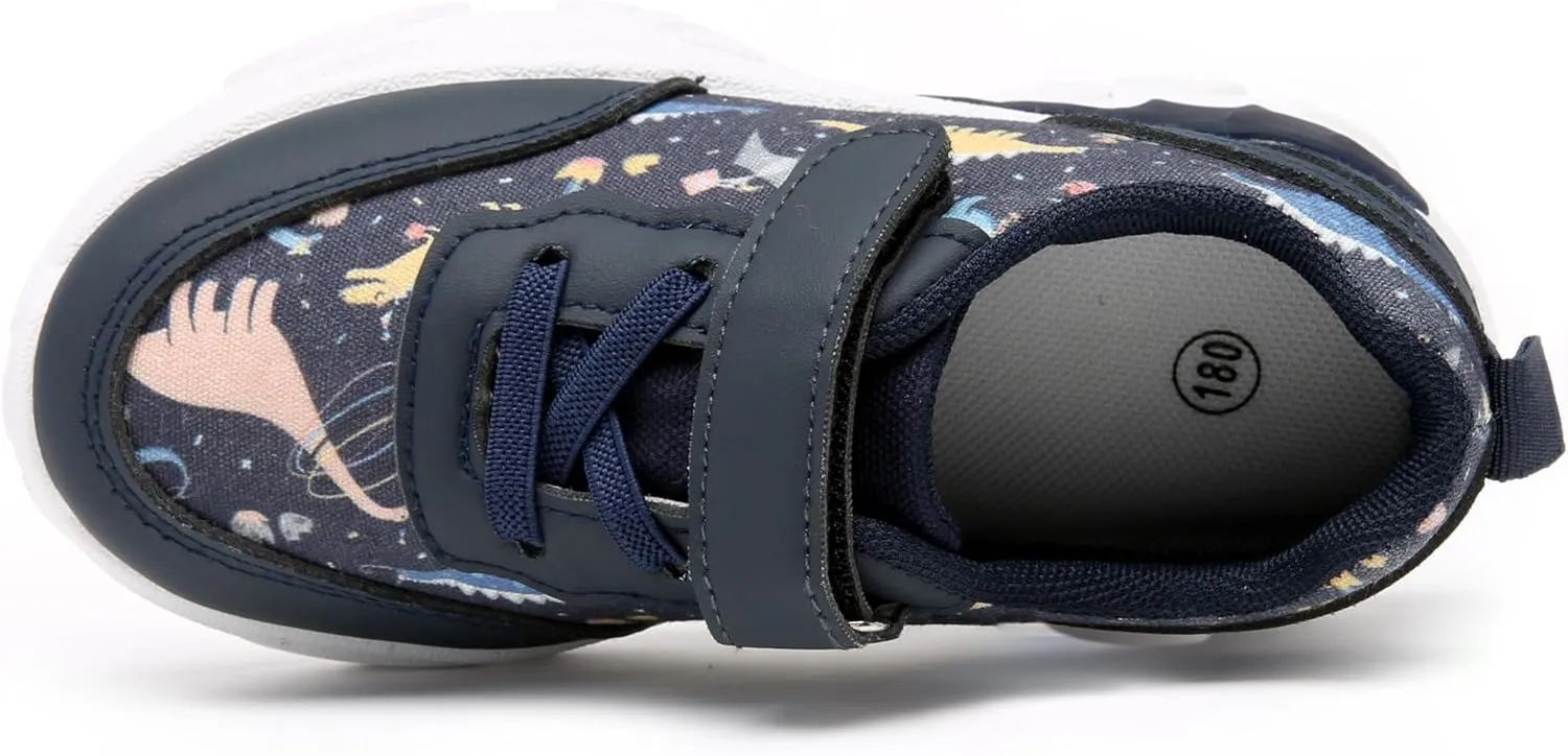 Toddler Little/Big Kids Sneakers for Boys Girls Soft Comfy Walking Shoes Indoor/Outdoor Sports Running Tennis Shoes Children's Non-Lace-Up Sneaker