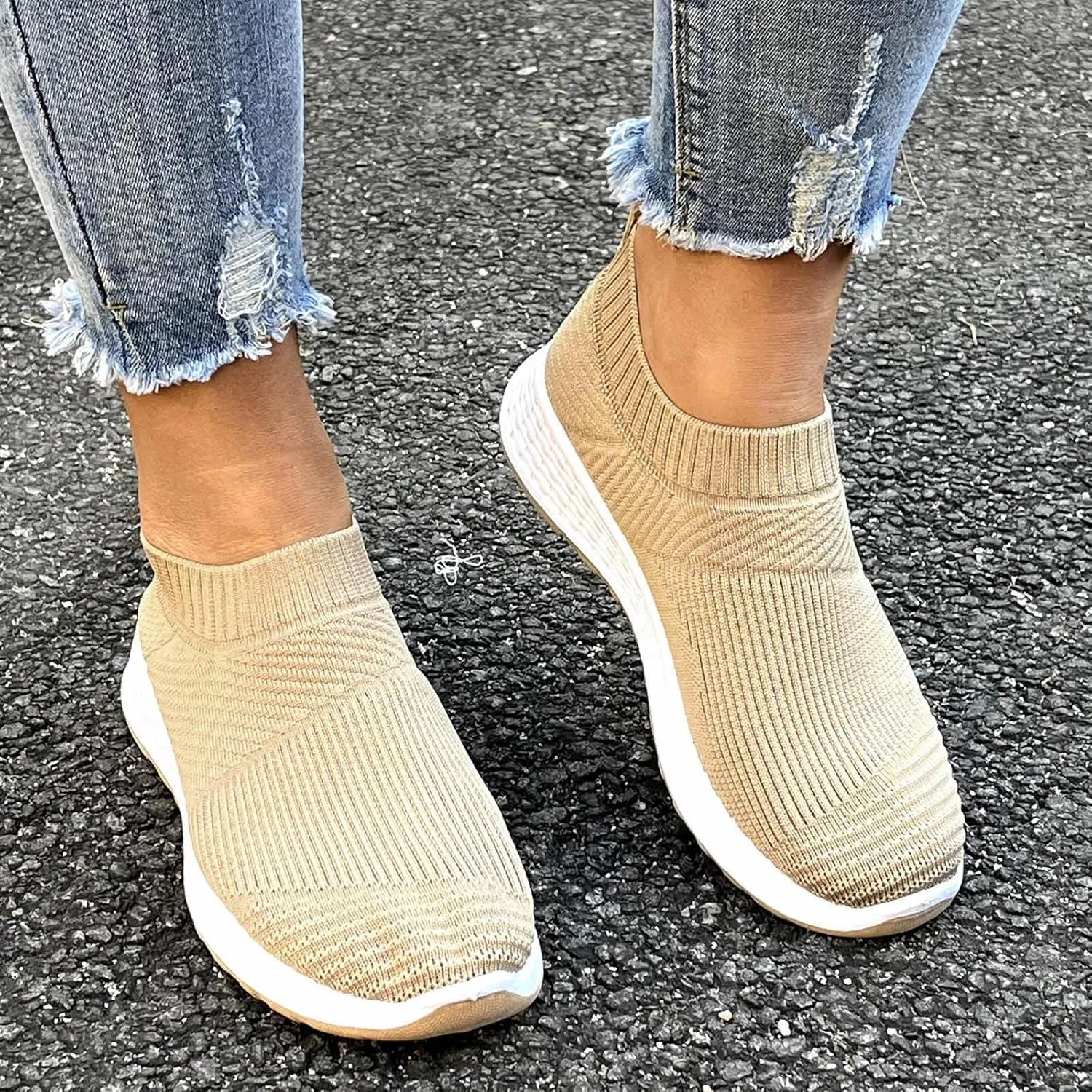 Trainer Fitness Mesh Women Shoes Flat Outdoor Casual Leisure Sport Running Breathable Shoes Women's Comfort Insert Sneakers