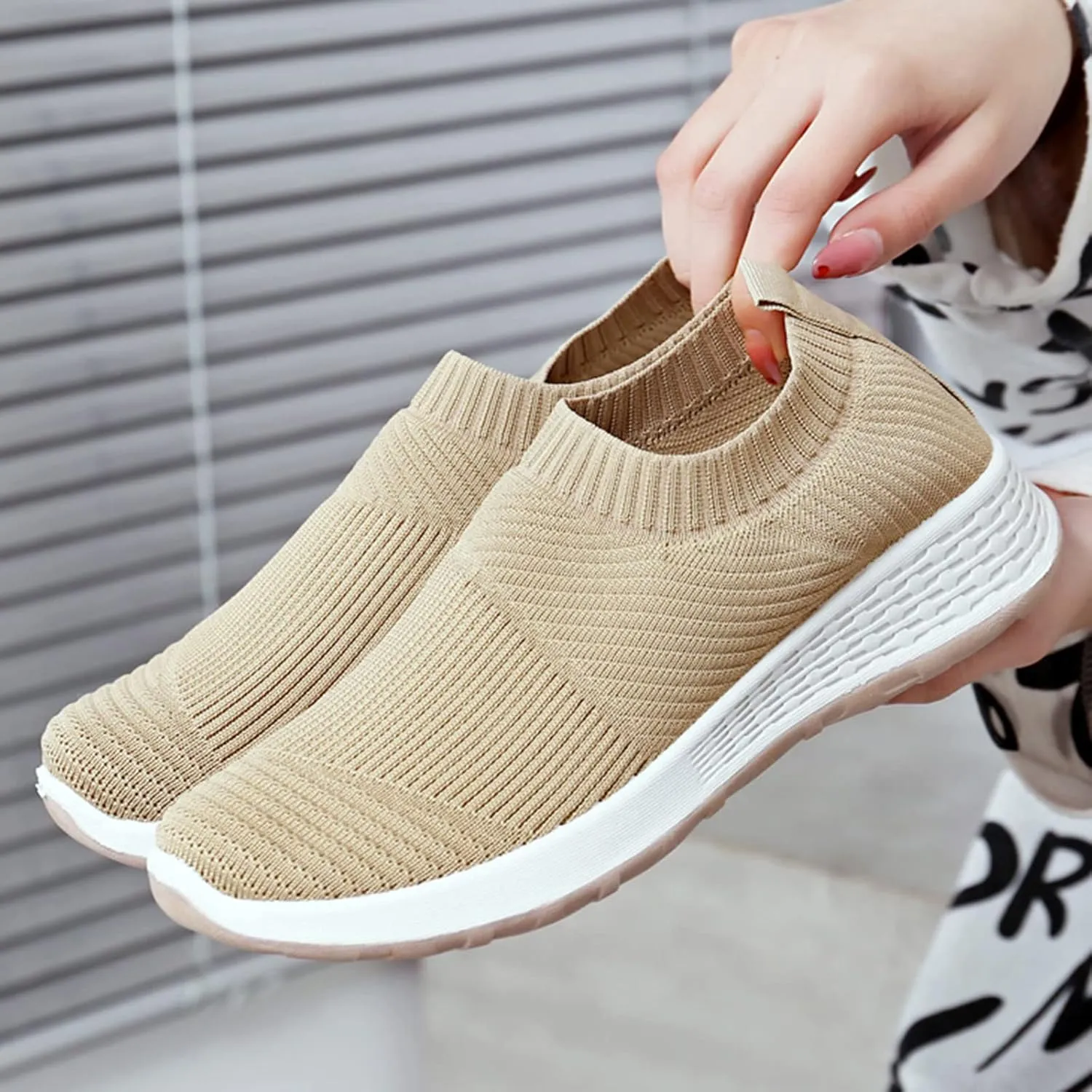 Trainer Fitness Mesh Women Shoes Flat Outdoor Casual Leisure Sport Running Breathable Shoes Women's Comfort Insert Sneakers