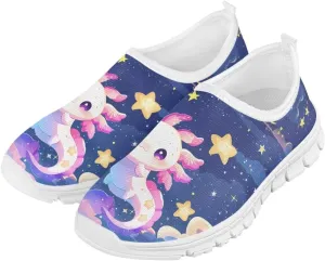 Unisex Slip On Flats Shoes for Boys Girls,Kids Lightweight Elastic Tennis Shoe Comfortable Running Walking Sneaker