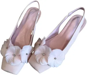 Women Floral Flats Slingback Ballet Flat Shoes Slip on Mary Jane Flat Sandals Comfortable Casual Daily Dress Ballerina Shoes