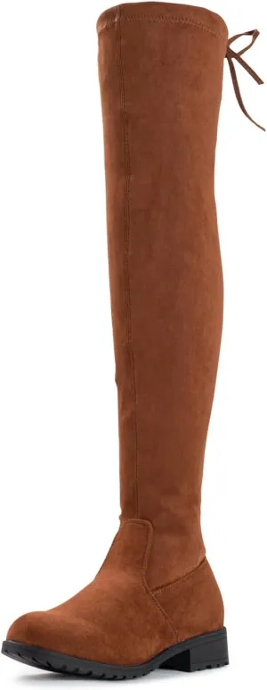 Women Over The Knee Boots Knee High Thigh High Boots Suede Above Stretch Long Fall Winter With Inner Zipper
