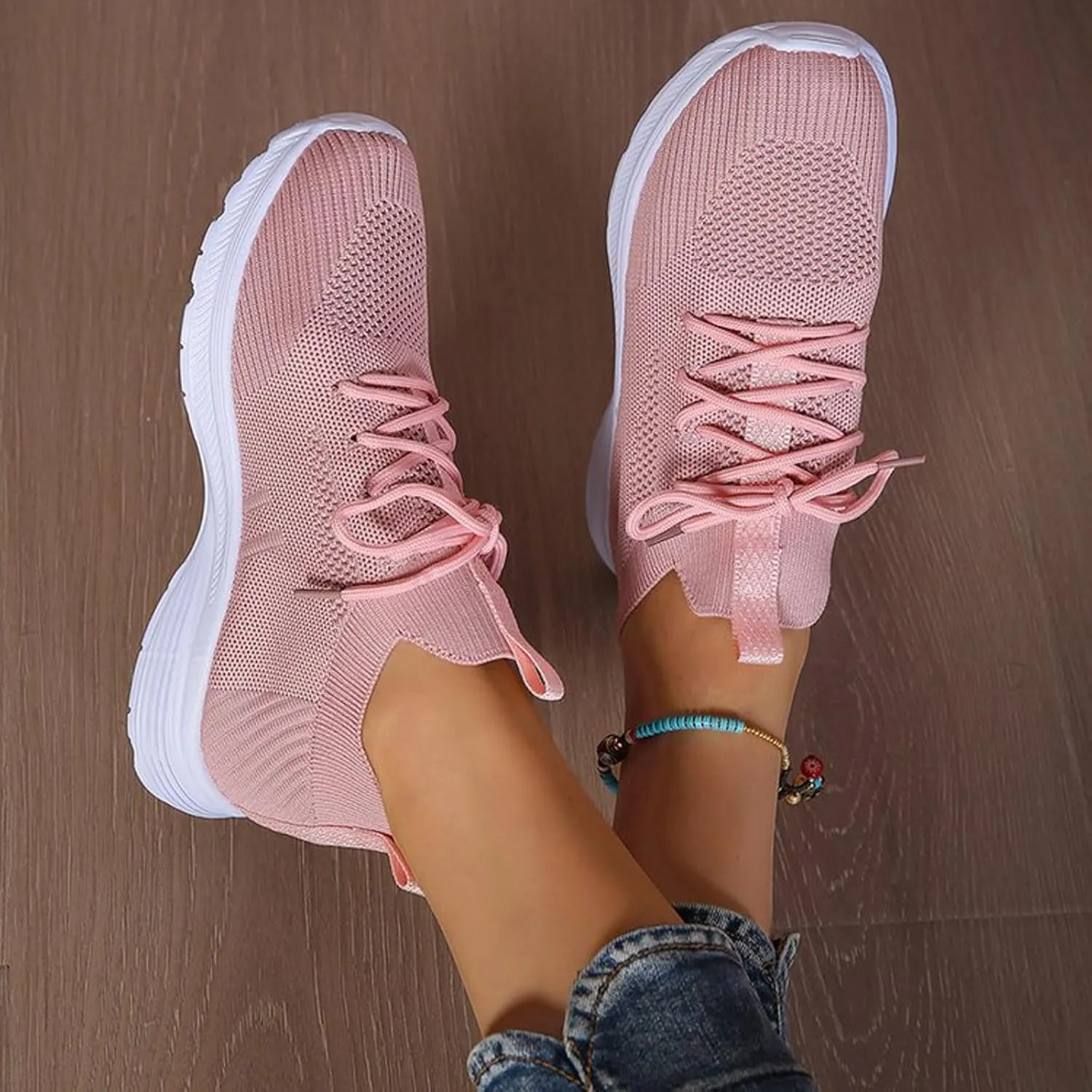 Women Walking Shoes with Arch Support Orthopedic Shoes for Women Comfortable Running Shoes Breathable Mesh Womens Slip On Sneakers Tennis Shoes Lightweight Casual Air Cushion Sneakers