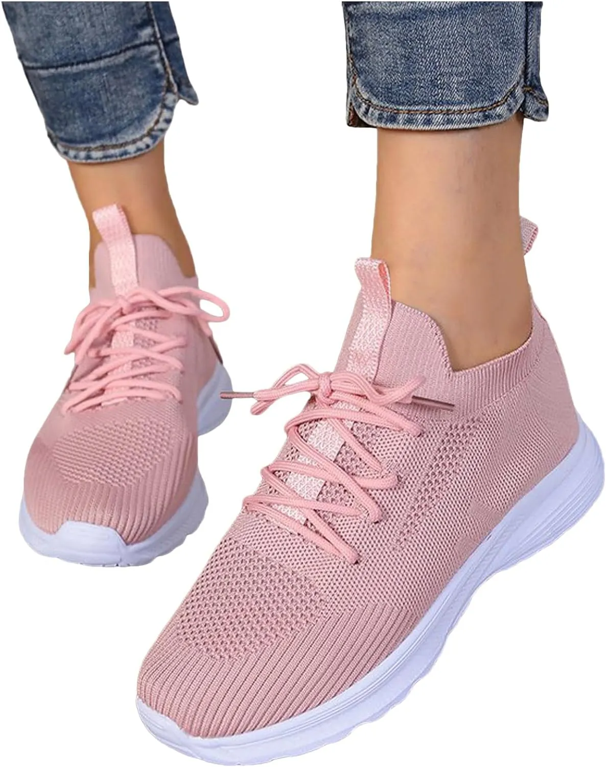 Women Walking Shoes with Arch Support Orthopedic Shoes for Women Comfortable Running Shoes Breathable Mesh Womens Slip On Sneakers Tennis Shoes Lightweight Casual Air Cushion Sneakers