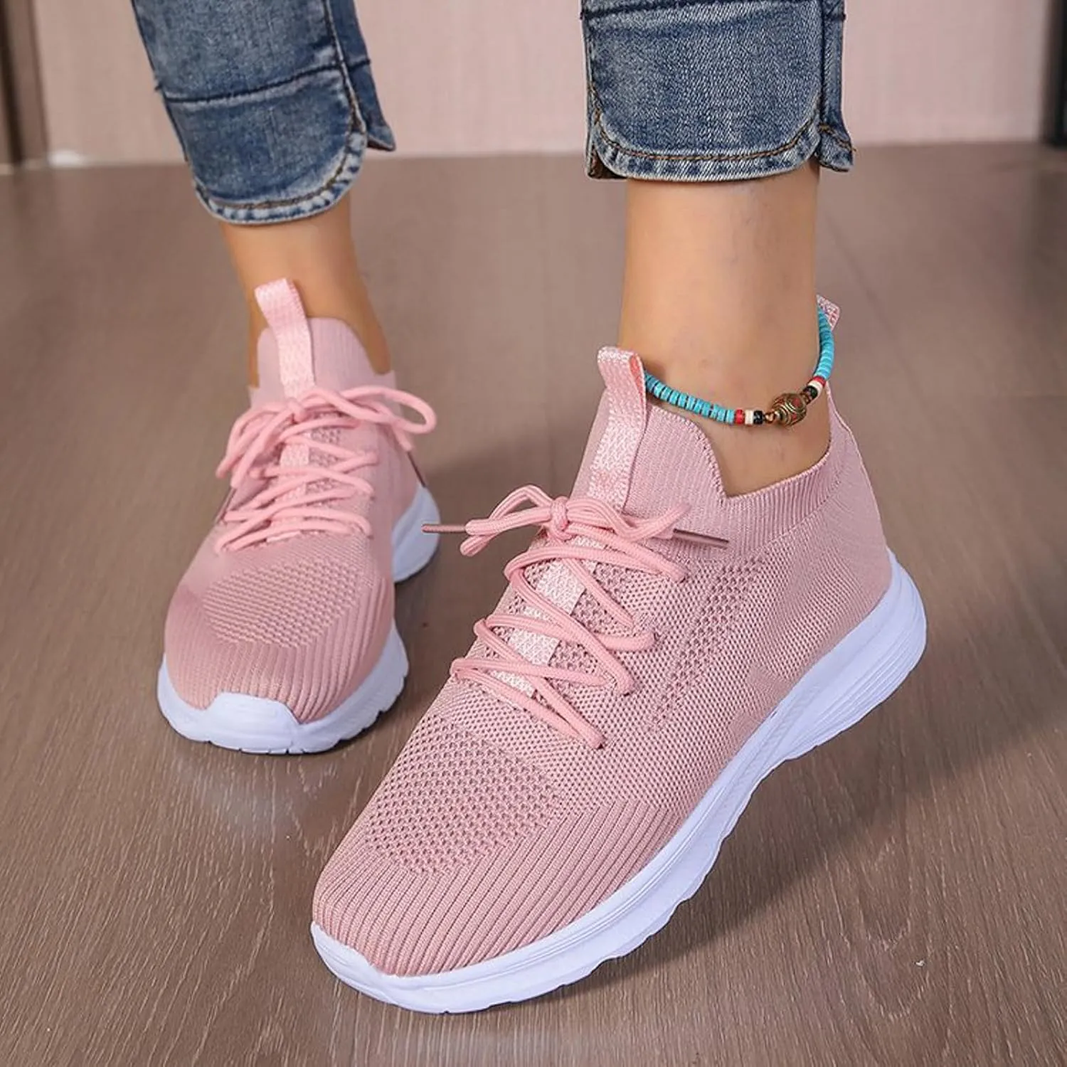 Women Walking Shoes with Arch Support Orthopedic Shoes for Women Comfortable Running Shoes Breathable Mesh Womens Slip On Sneakers Tennis Shoes Lightweight Casual Air Cushion Sneakers