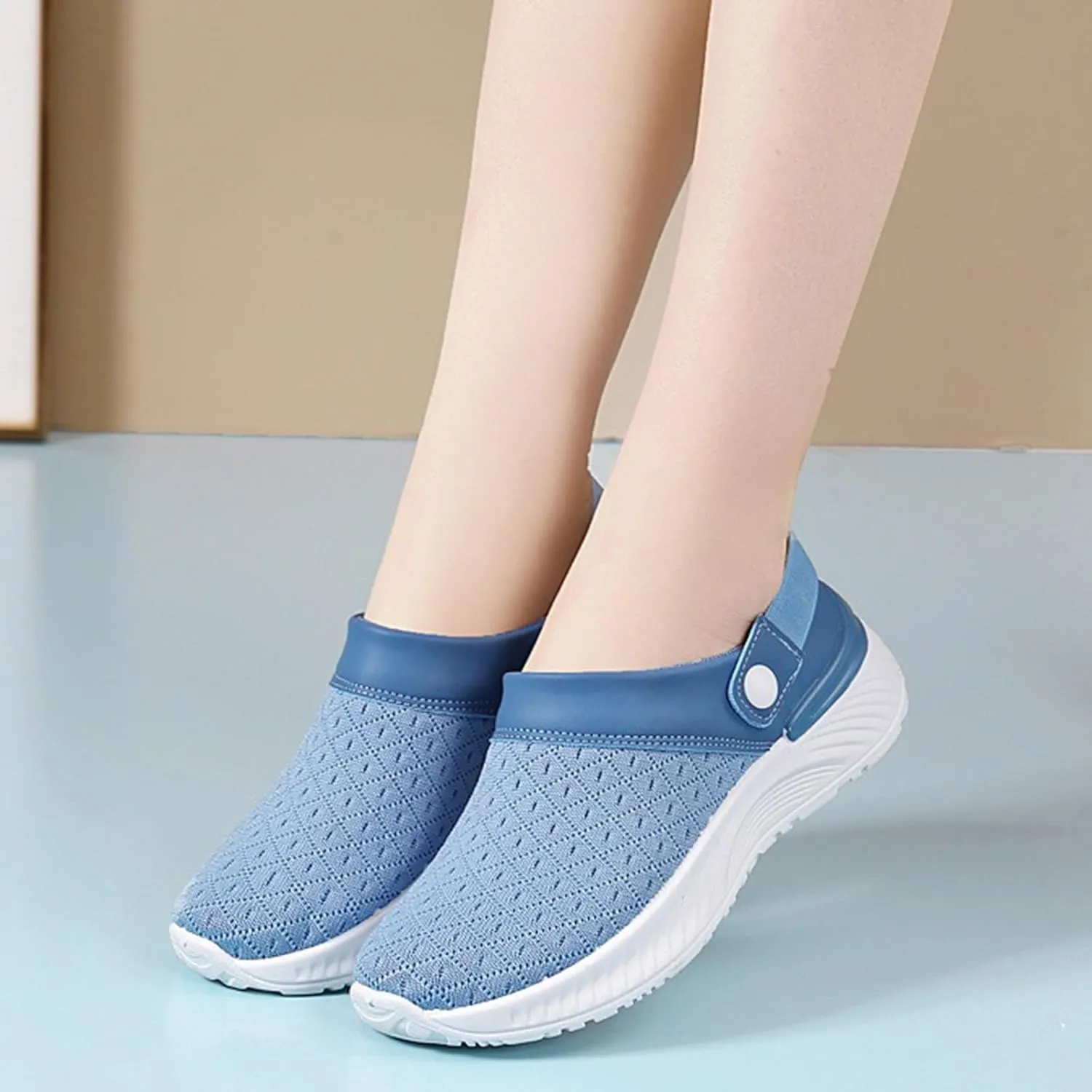 Women's Breathable Slippers Arch Support Shoes Non Slip Walking Shoes Outdoor Casual Shoes Slip On Slippers