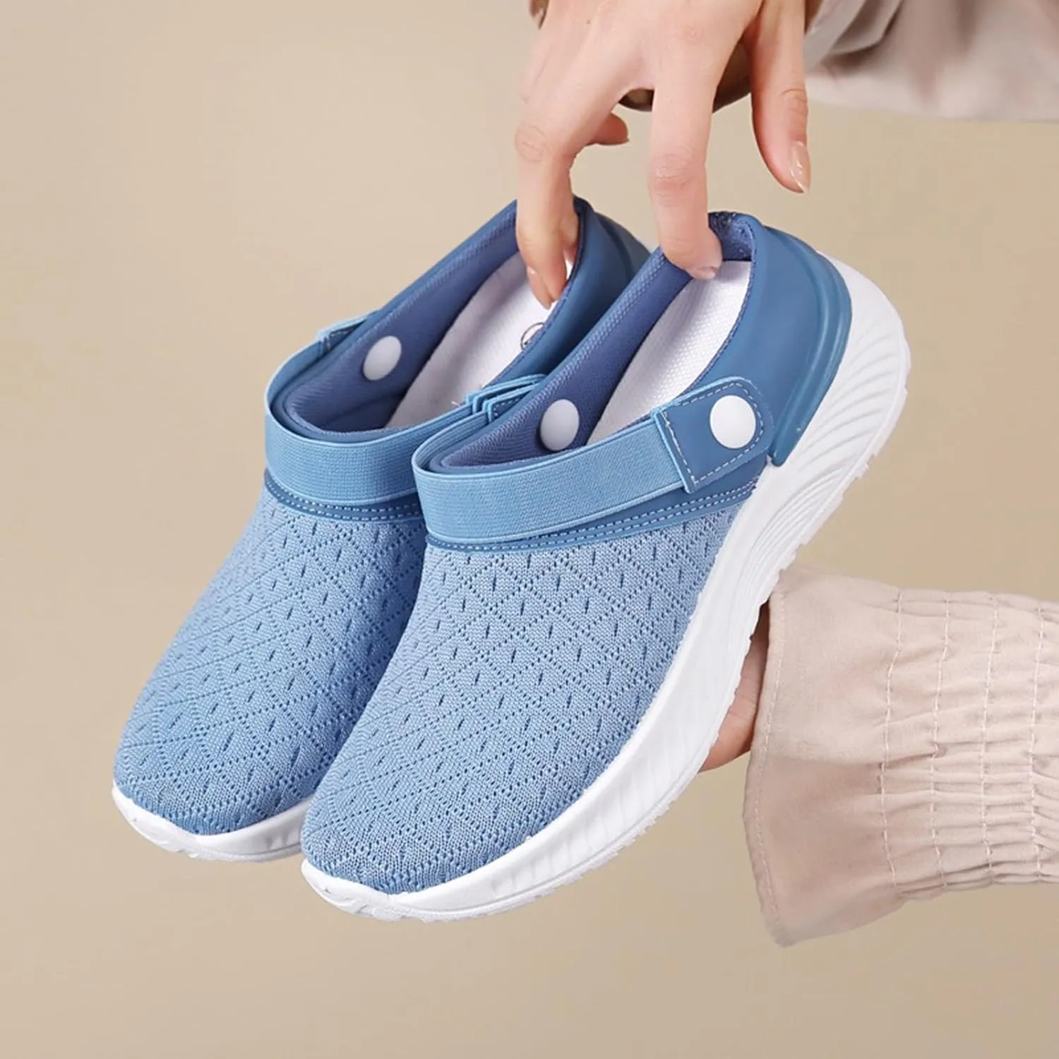 Women's Breathable Slippers Arch Support Shoes Non Slip Walking Shoes Outdoor Casual Shoes Slip On Slippers