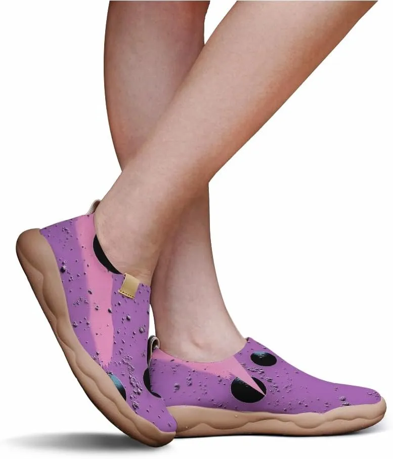 Women's Collage Art Sneakers Painted Knitted Slip-On Women's Travel Shoes