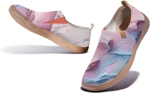 Women's Collage Art Sneakers Painted Knitted Slip-On Women's Travel Shoes