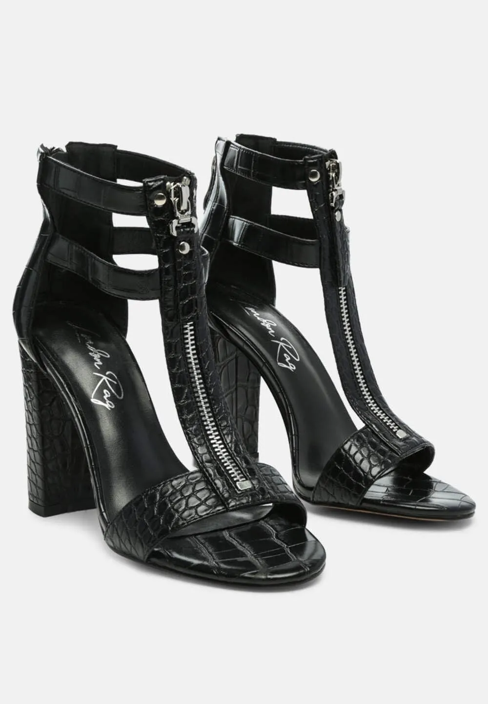 Women's Felicity Zip Up Block Heel Sandals