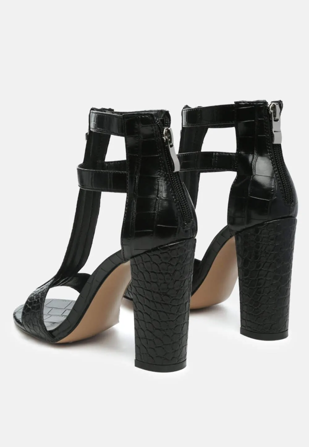 Women's Felicity Zip Up Block Heel Sandals