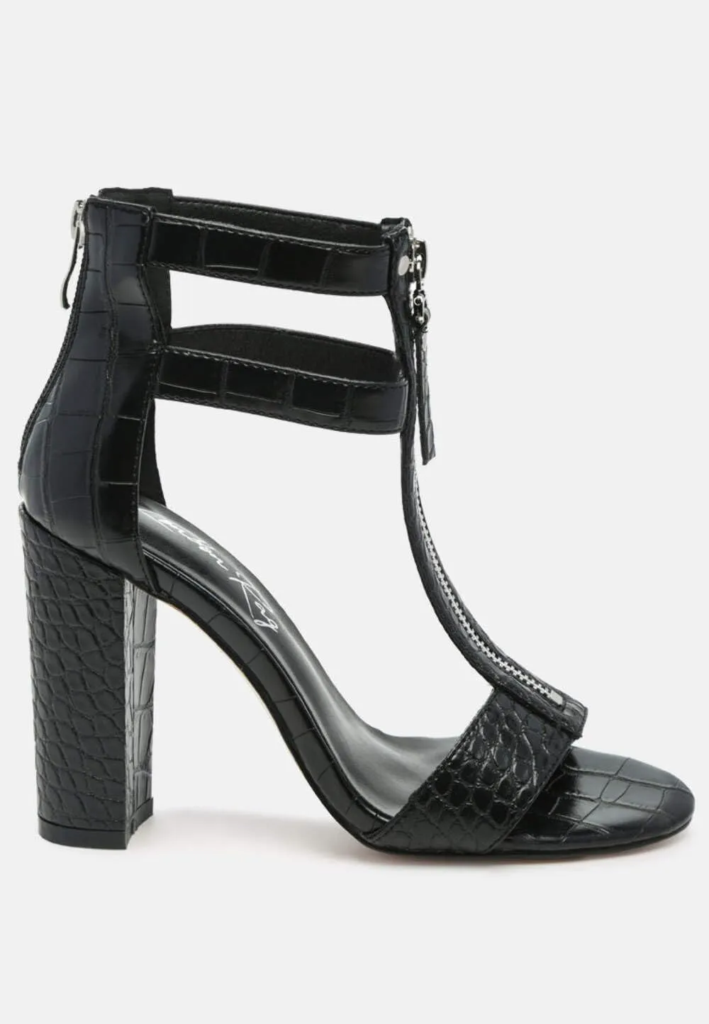 Women's Felicity Zip Up Block Heel Sandals