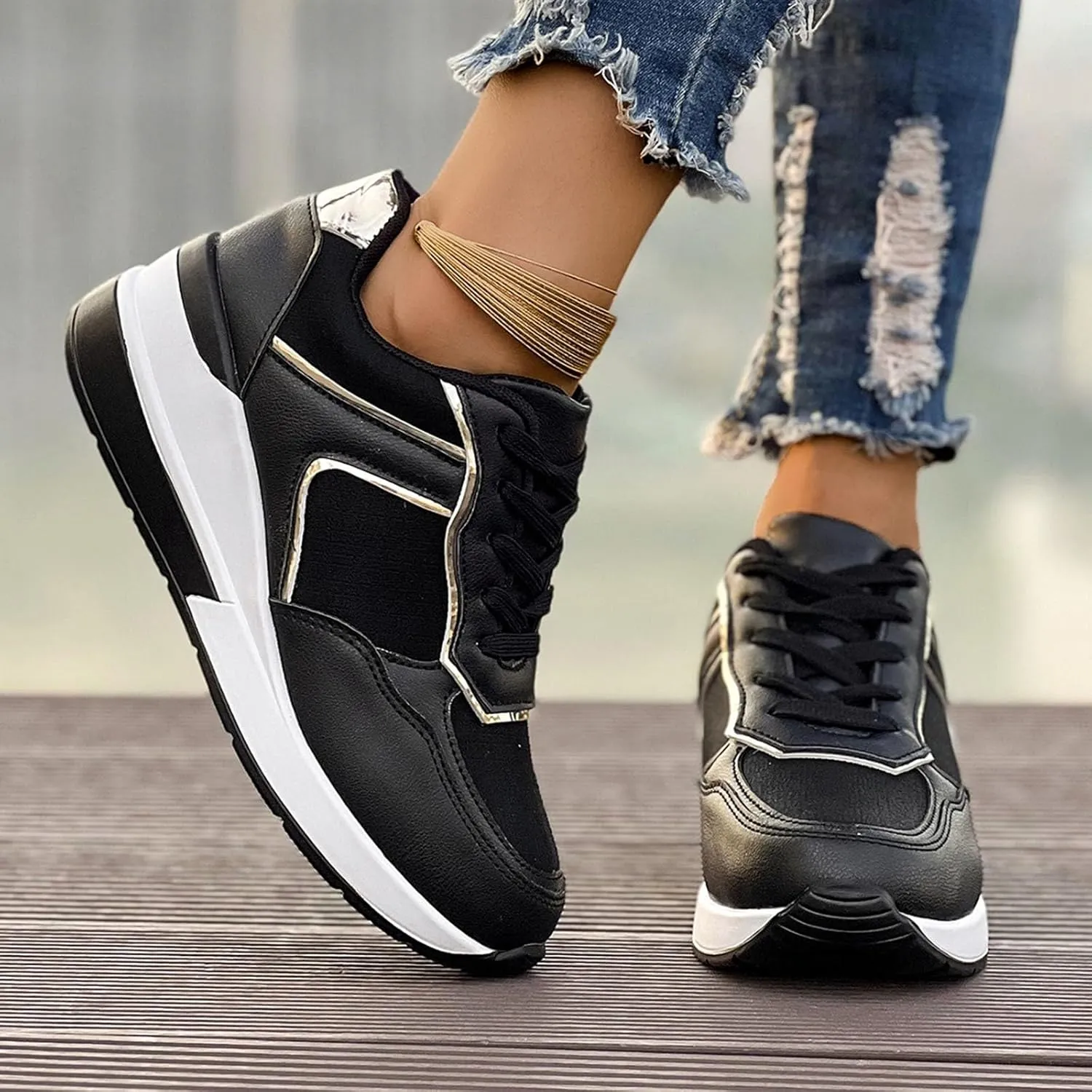 Women's Slip on Athletic Walking Shoes Comfort Non Slip Work Sport Athletic Shoes Outdoor Casual Fitness Shoe